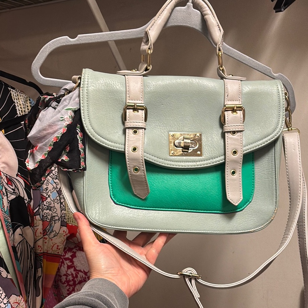 Pixie Mood "Steph" Teal Mint Cruelty-Free PETA Approved Vegan Handbag